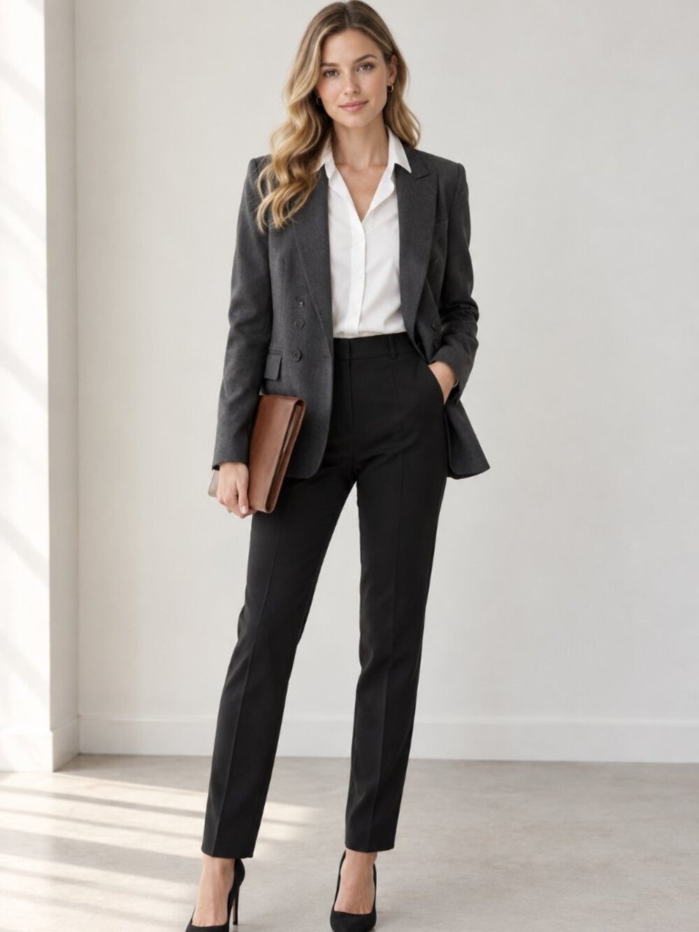 BCBGMaxAzria Studio Black Double-Breasted Tailored Blazer XS 0226